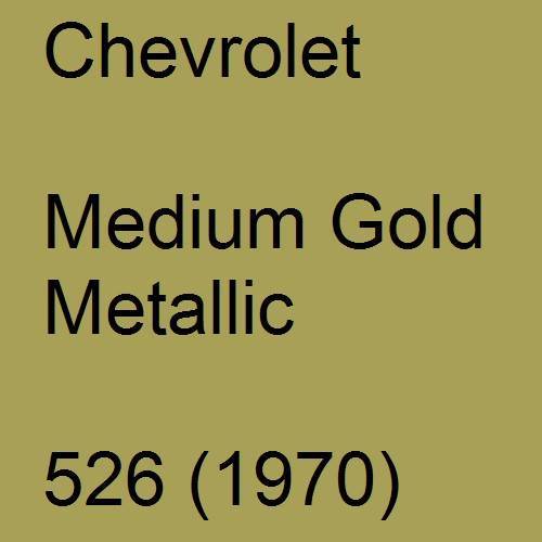 Chevrolet, Medium Gold Metallic, 526 (1970).